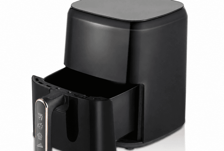 Air Fryer AeroCooking Compact 3L noir avec panier de cuisson ouvert pour une cuisine sans huile