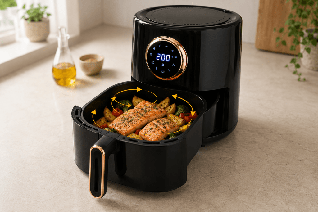 Cuisson homogène par circulation d’air chaud