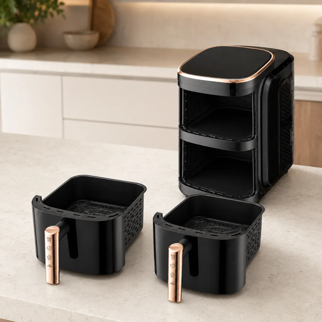 Deux paniers amovibles pour l’Air Fryer AeroCooking 12 L