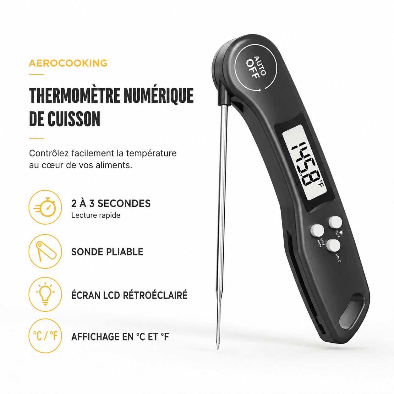 THERMOMÈTRE NUMÉRIQUE DE CUISSON