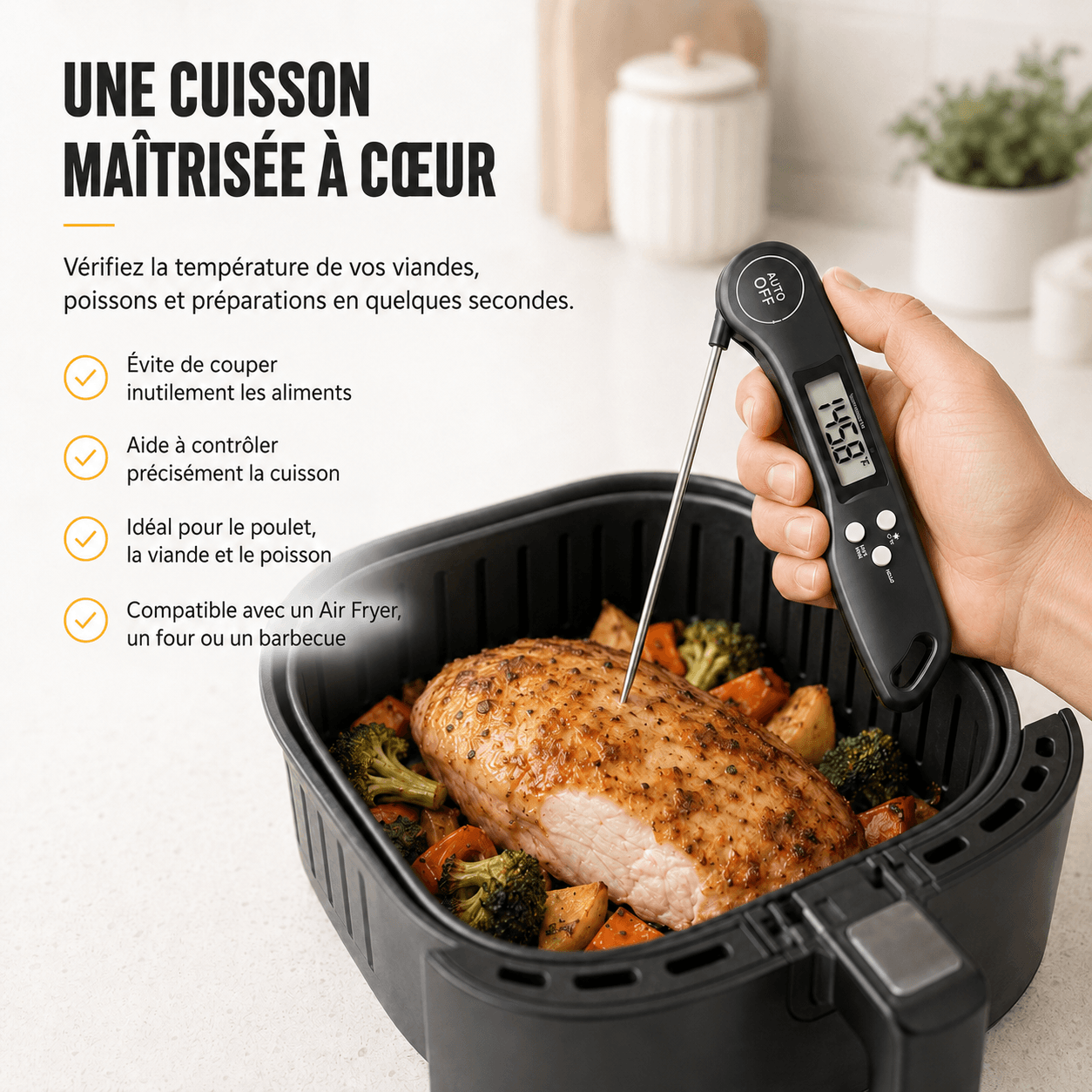 THERMOMETRE UNE CUISSON MAÎTRISÉE À CŒUR