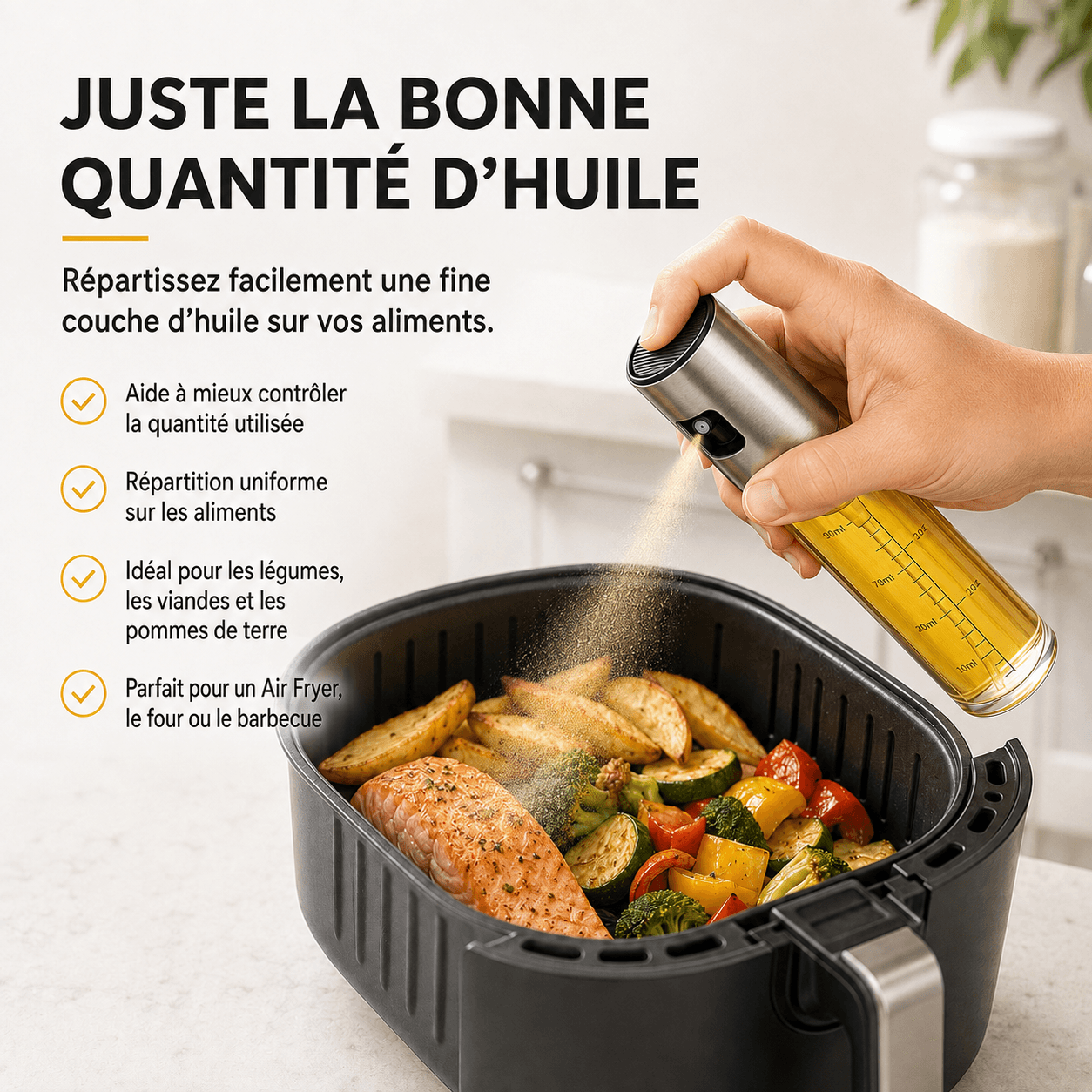 pulverisateur d’huile sur aliment
