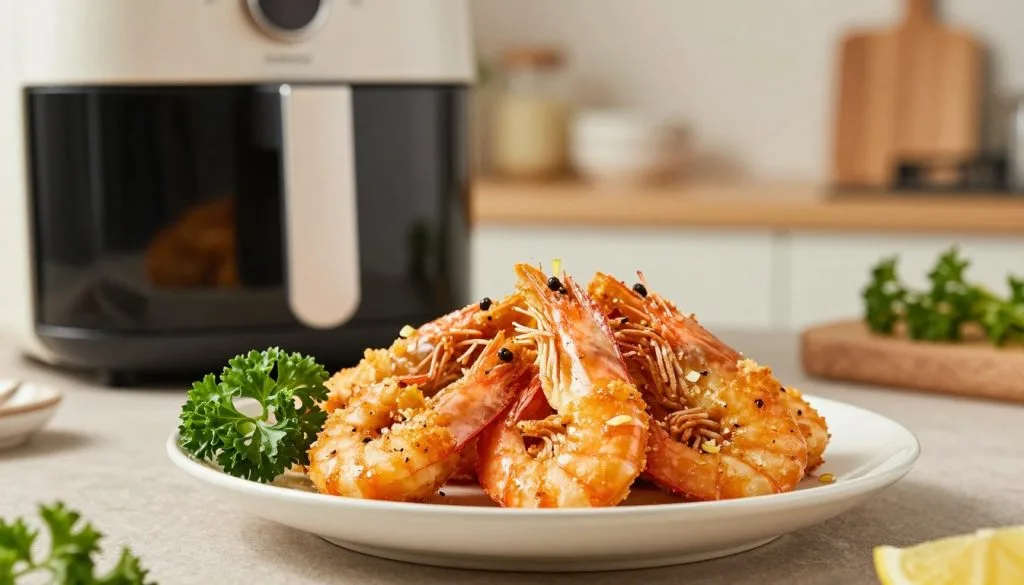 recette de crevettes à la friteuse à air chaud